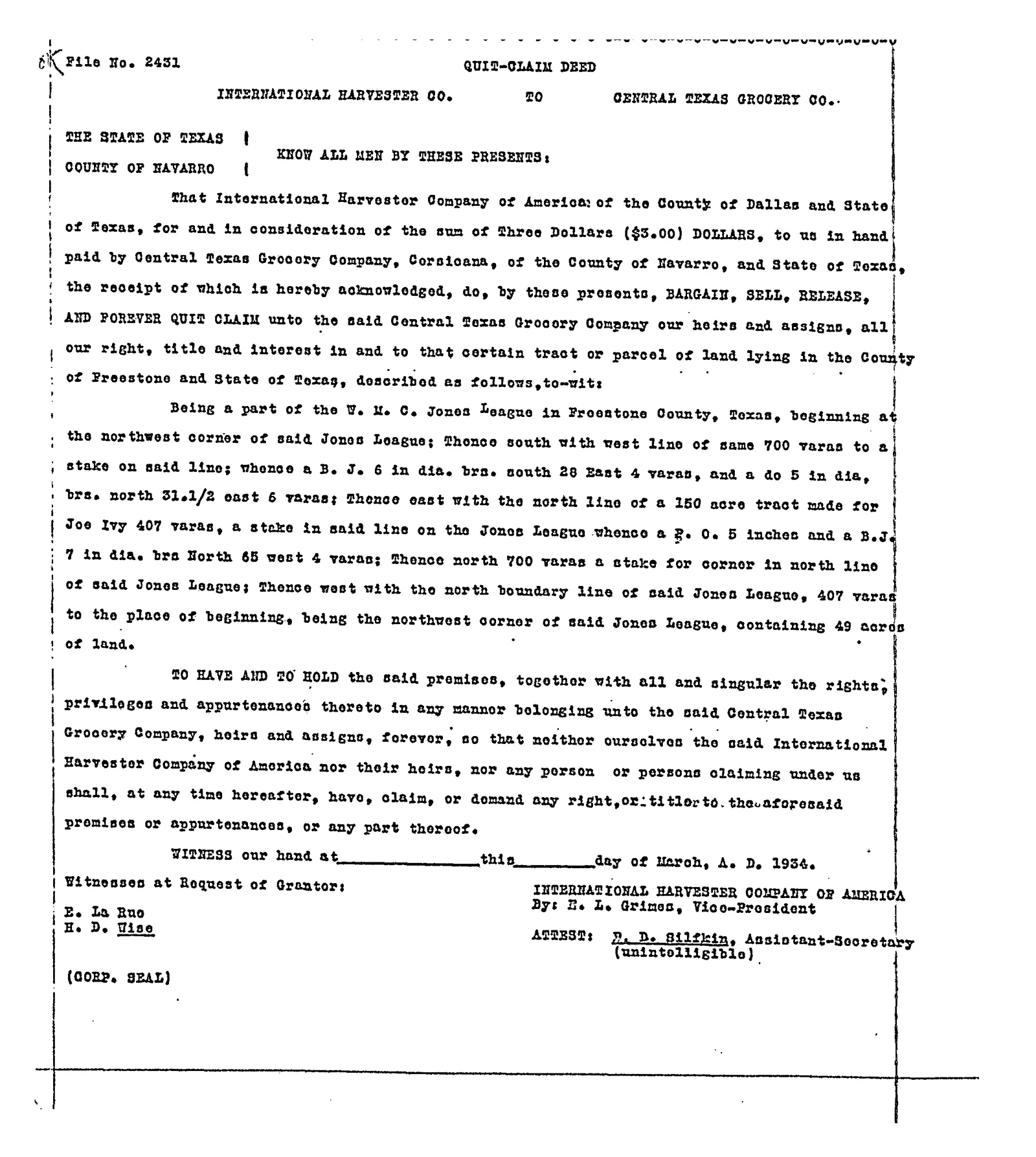 International Mining Co - Recorded Quit Claim Deed (Vol. 133, Page 260)
